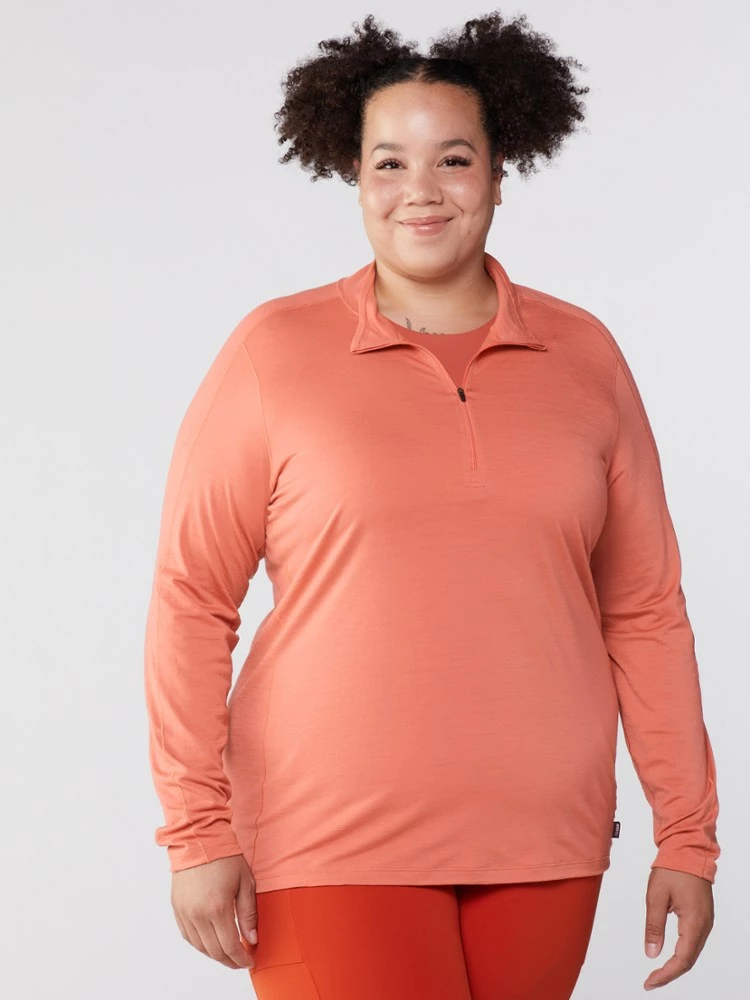 REI Co-op Merino 185 Long-Sleeve Half-Zip Base Layer Top - Women's Plus Sizes - Image 2