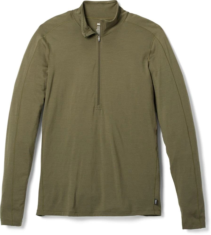 REI Co-op Merino 185 Long-Sleeve Half-Zip Base Layer Top - Men's - Image 8