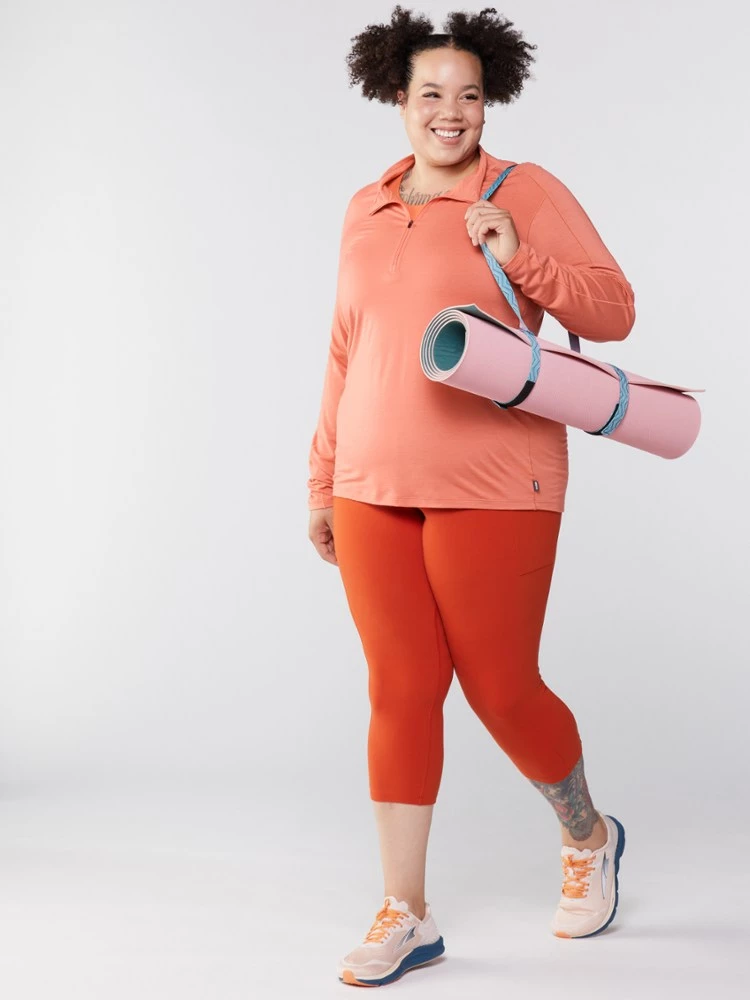REI Co-op Merino 185 Long-Sleeve Half-Zip Base Layer Top - Women's Plus Sizes - Image 4